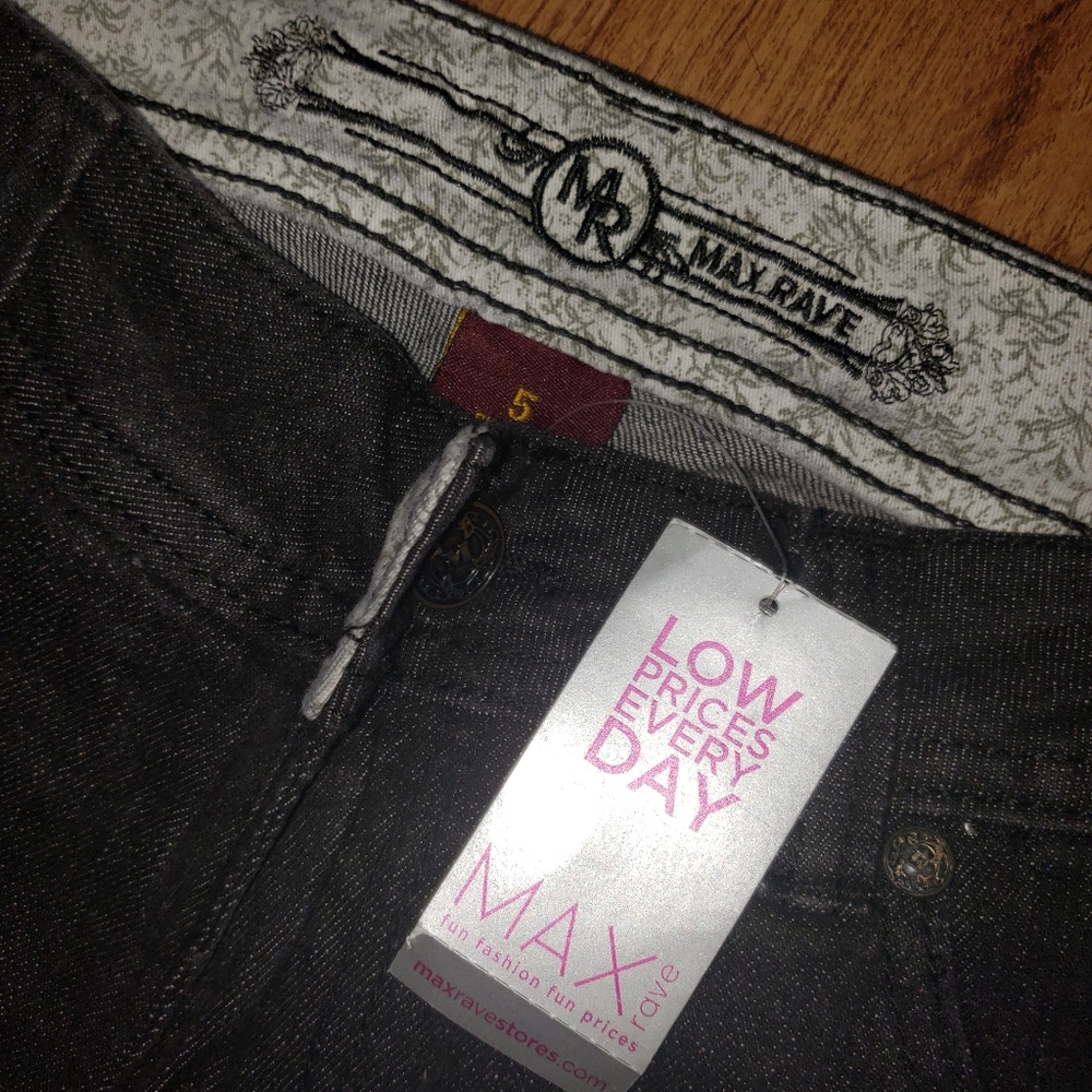 NWT. MAX rave Black Denim Jeans